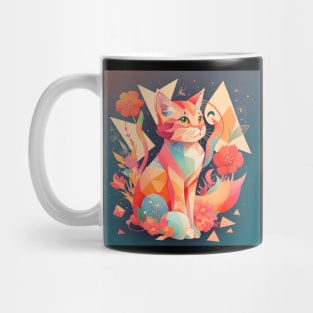 Geometric Cat Mug